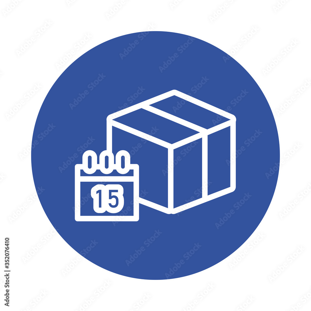 box and calendar delivery service block style box and calendar delivery service block style