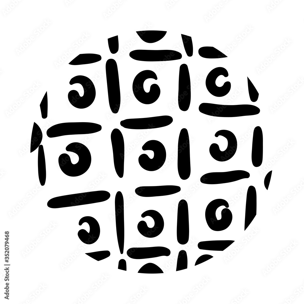 circles organic pattern line style