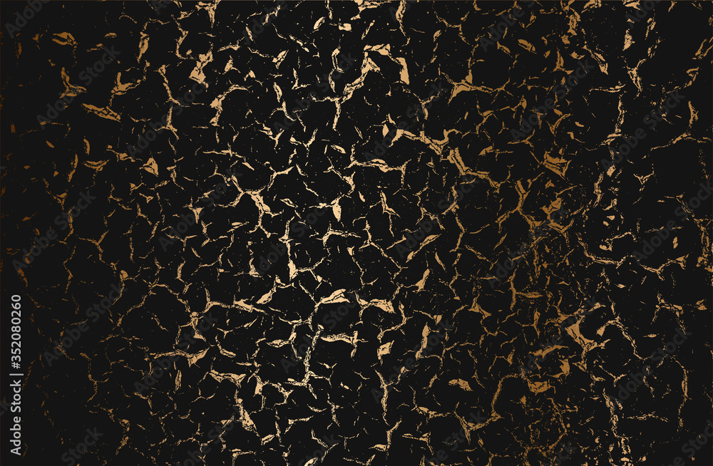 Distressed golden overlay texture of cracked concrete Distressed golden overlay texture of cracked concrete