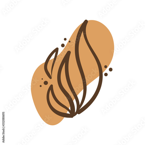 fire flame boho block organic style