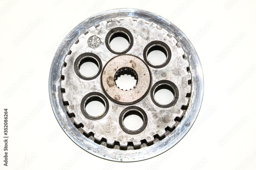 Bike Engine internal parts on isolate white background.
Bike Engine internal parts on isolate white background.