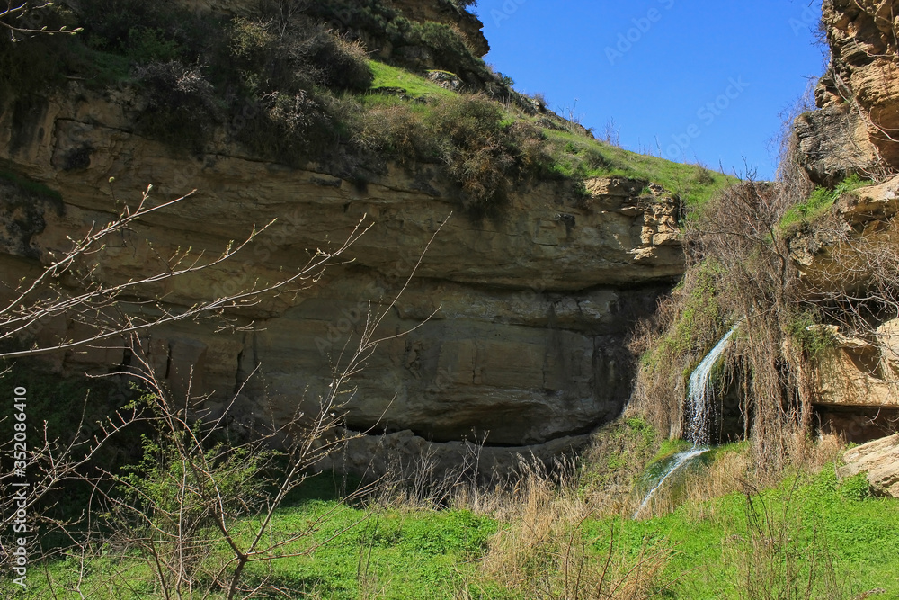 Azerbaijan. Beautiful waterfall in the mountains. Azerbaijan. Beautiful waterfall in the mountains.