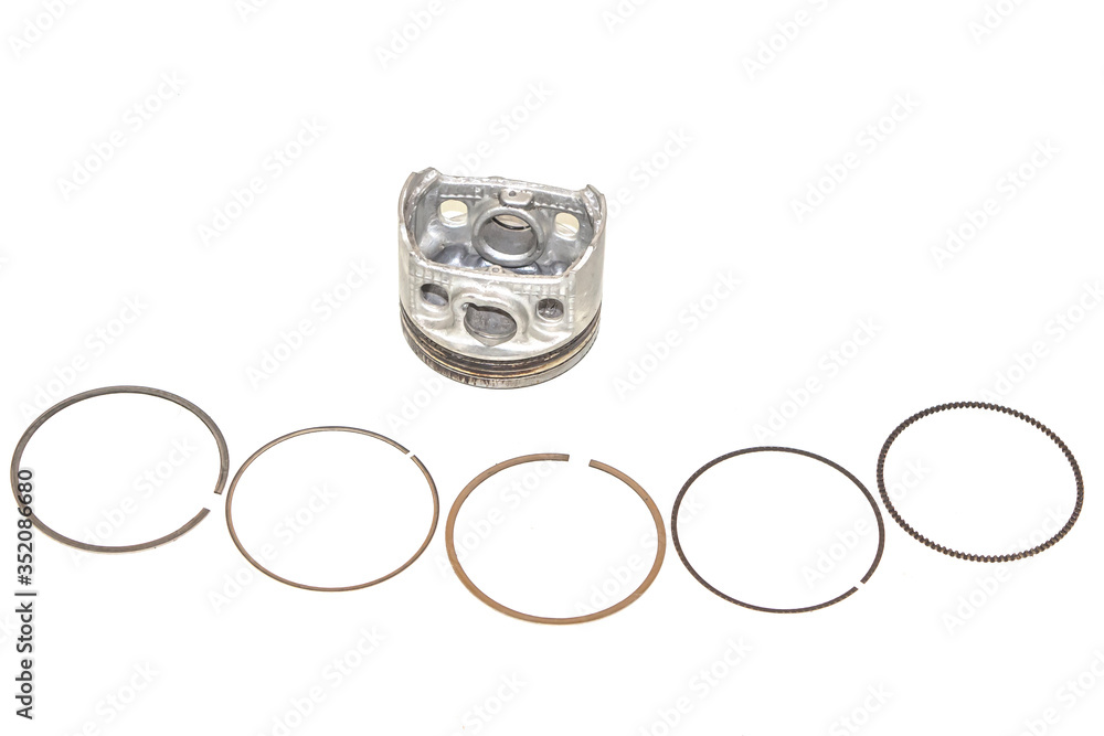 Bike Engine internal parts on isolate white background.
Bike Engine internal parts on isolate white background.