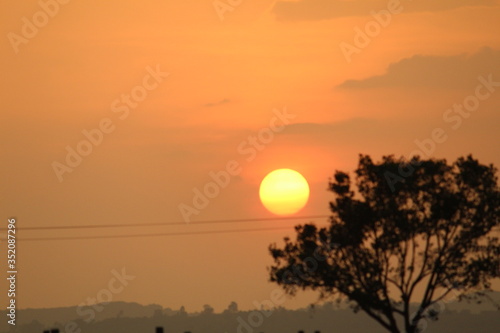 sunset in the mountains