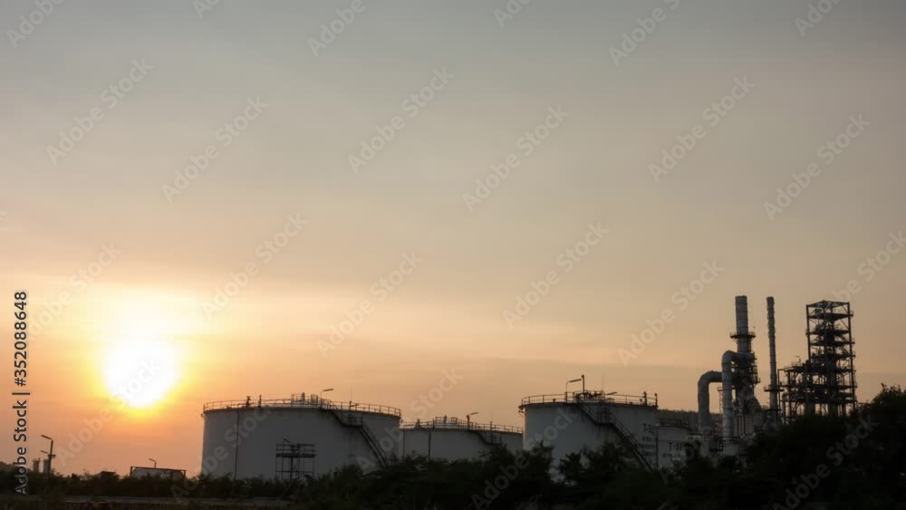 TimeLapse manufacturing oil refinery terminal is industrial facility for storage of oil and petrochemical. oil manufacturing products. power electric plant. Time lapse Day to Night b roll video 4k. TimeLapse manufacturing oil refinery terminal is industrial facility for storage of oil and petrochemical. oil manufacturing products. power electric plant. Time lapse Day to Night b roll video 4k.