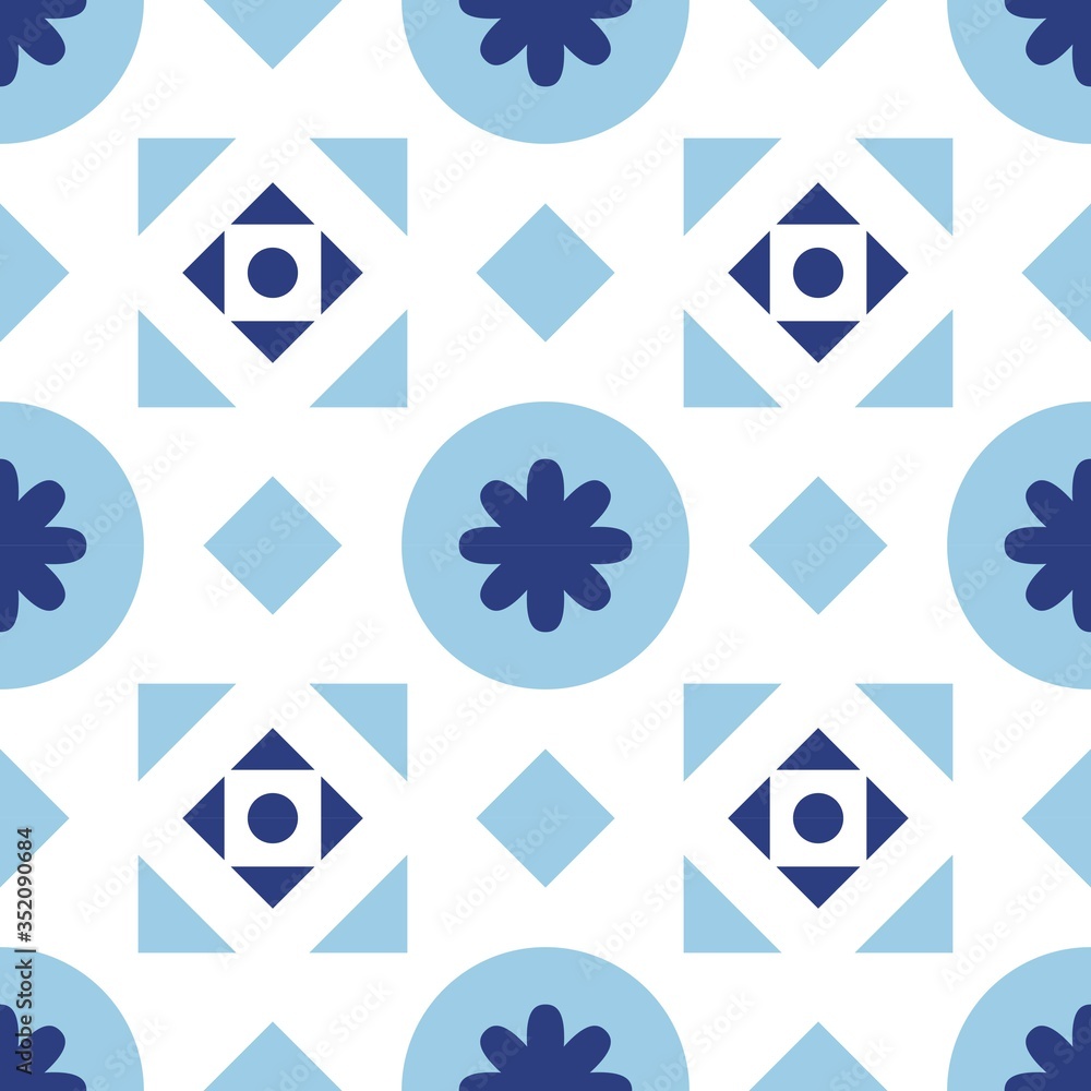 Tile seamless pattern design. With colourful motifs background. Tile seamless pattern design. With colourful motifs background.