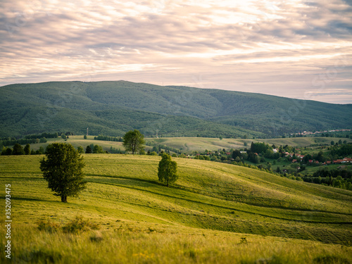 landscape of Romanian village 