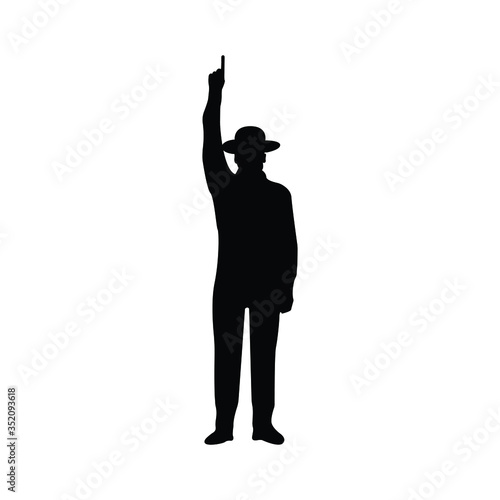 Cricket sport line icons umpire signalling out
