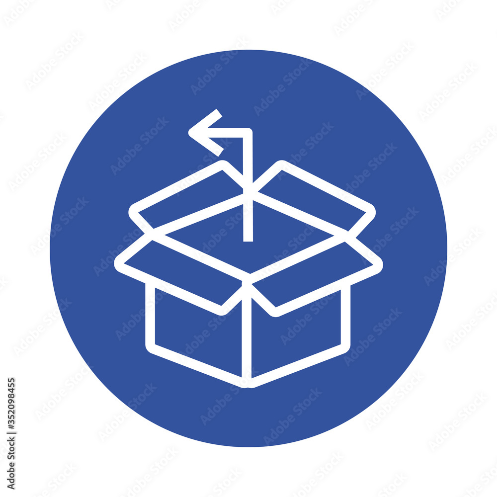 box and arrow delivery service block style box and arrow delivery service block style