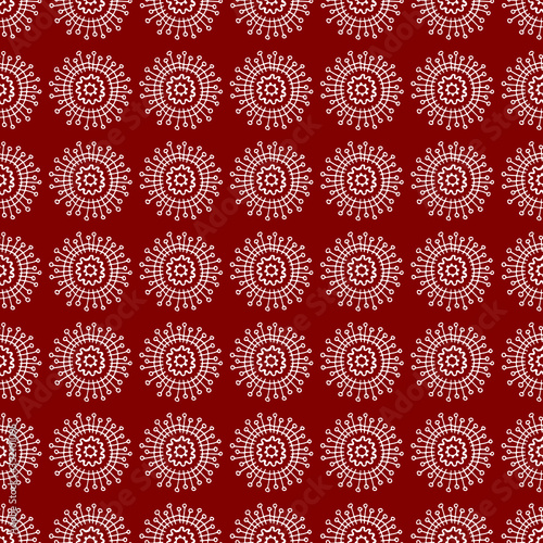 abstract vector seamless red and white pattern