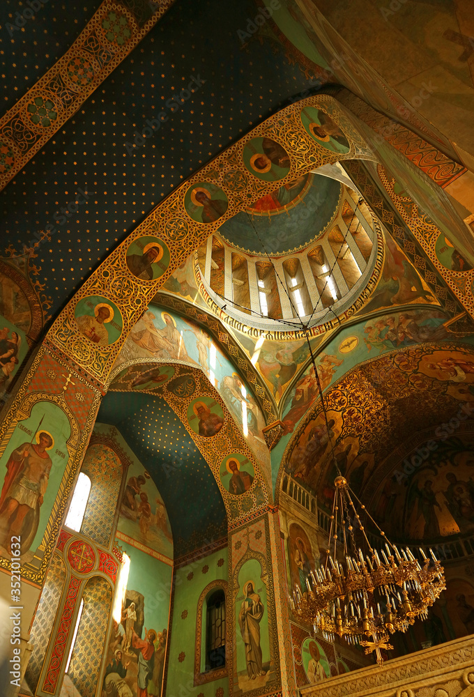 Stunning Interior of Tbilisi Sioni Cathedral or Sioni Cathedral of the Dormition, Historic Orthodox Church in Tbilisi, Georgia