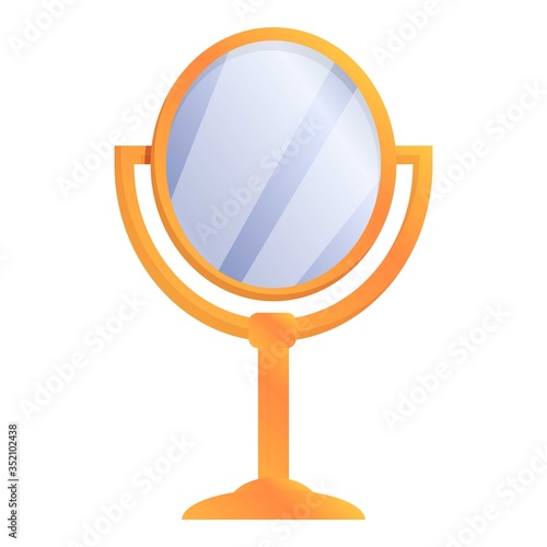 Stylist mirror icon. Cartoon of stylist mirror vector icon for web design isolated on white background