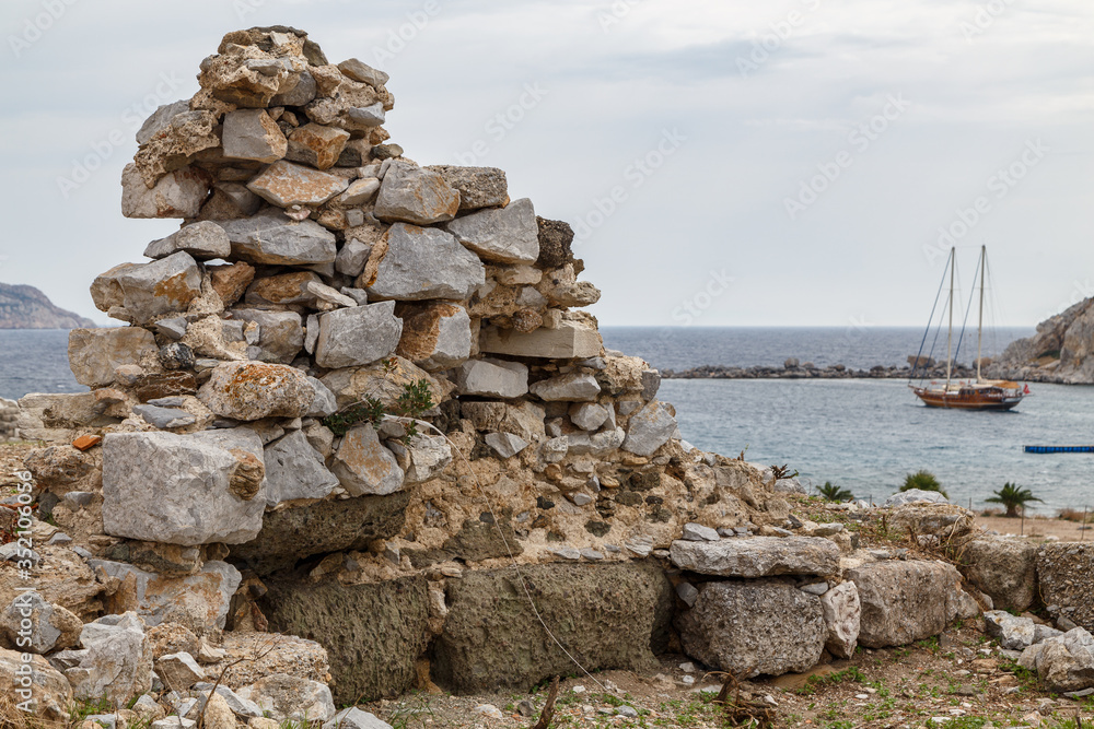 Ruins of Knidos ancient city and port, Turkey Ruins of Knidos ancient city and port, Turkey