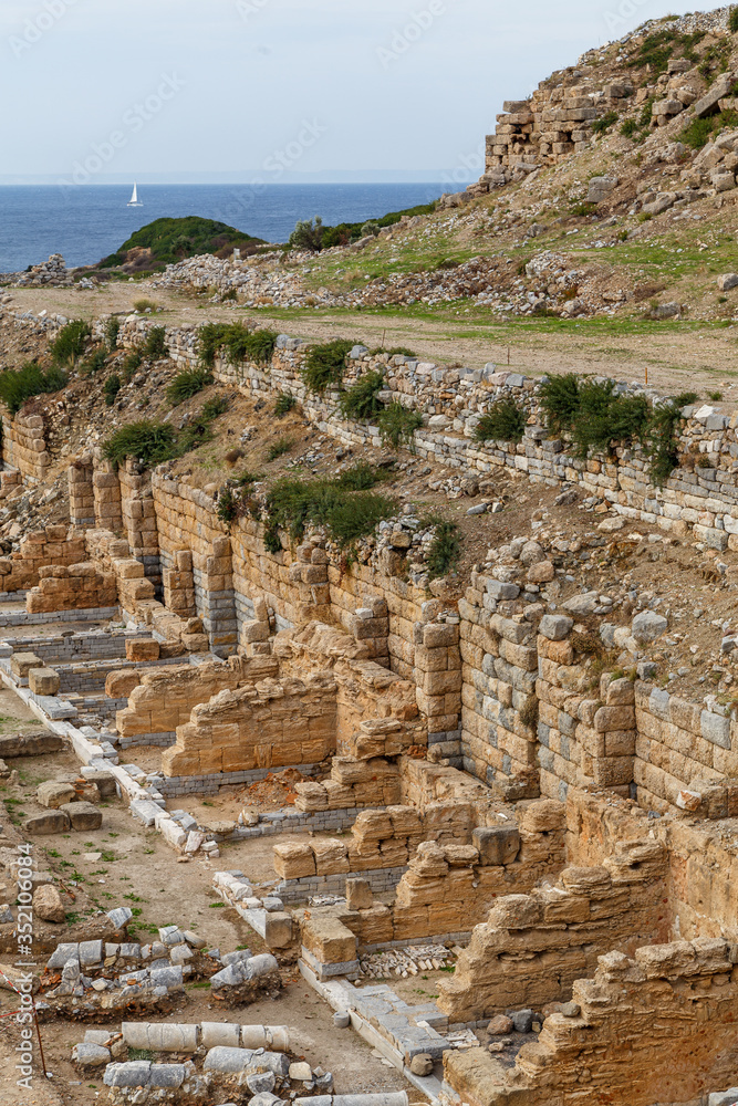 Ruins of Knidos ancient city and port, Turkey
