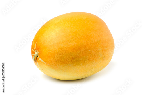 thai cantaloupe melon isolated on white background with clipping path