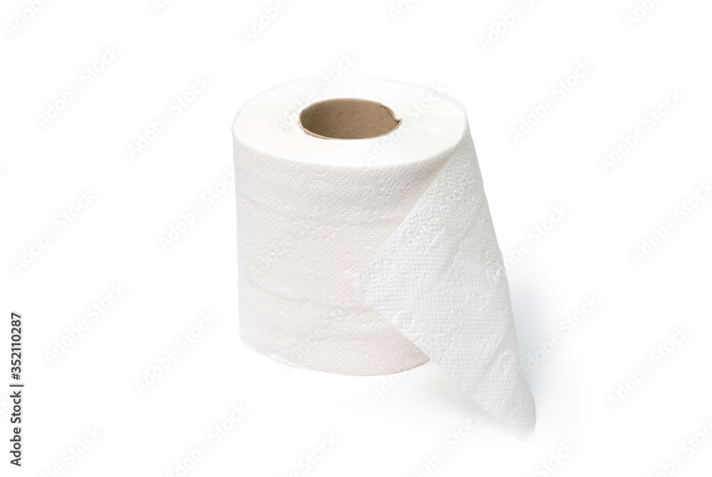 Roll of toilet paper or tissue isolated on white background Roll of toilet paper or tissue isolated on white background