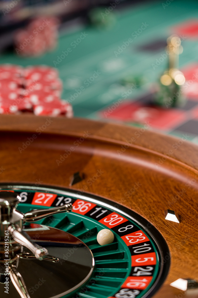 Roulette table close up at the Casino Roulette table close up at the Casino