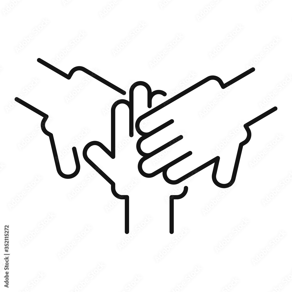 People collaboration icon. Outline people collaboration vector icon for web design isolated on white background People collaboration icon. Outline people collaboration vector icon for web design isolated on white background