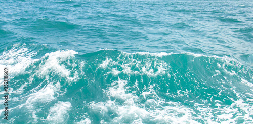 Sea water wave in aqua clean and clear