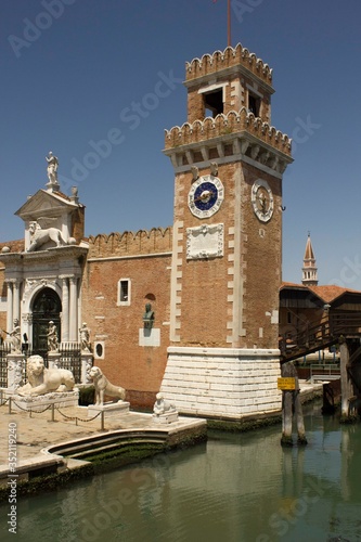 The main gate of Venice Arsenal (Arsenale di Venezia), Italy