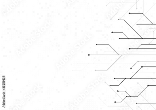 vector white background abstract technology communication data Science