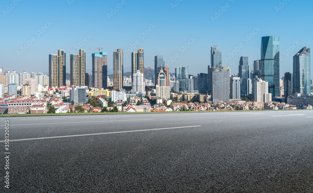 Urban roads and architectural landscape Urban roads and architectural landscape