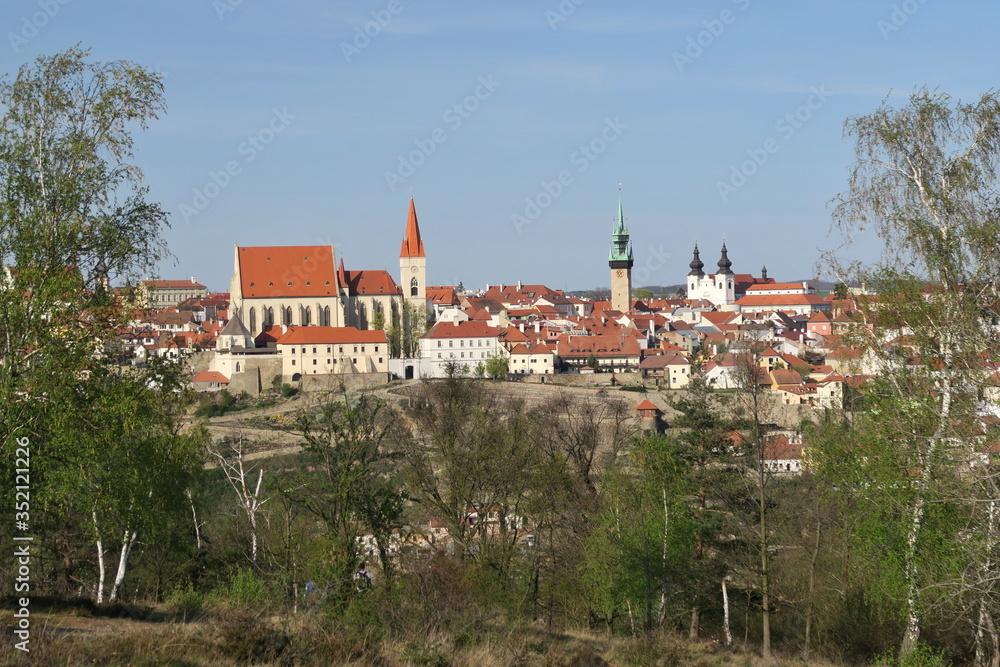 the city of Znojmo from the southern viewpoint over the river Dyje in South Moravia in the Czech Republic