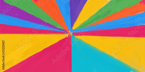 Colorful candy abstract art background painted like oils or crayons color in rainbow style 