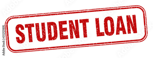 student loan stamp. student loan square grunge sign. label