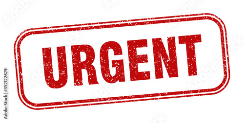 urgent stamp. urgent square grunge sign. label