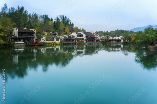 Natural landscape of Huangshan ancient village..