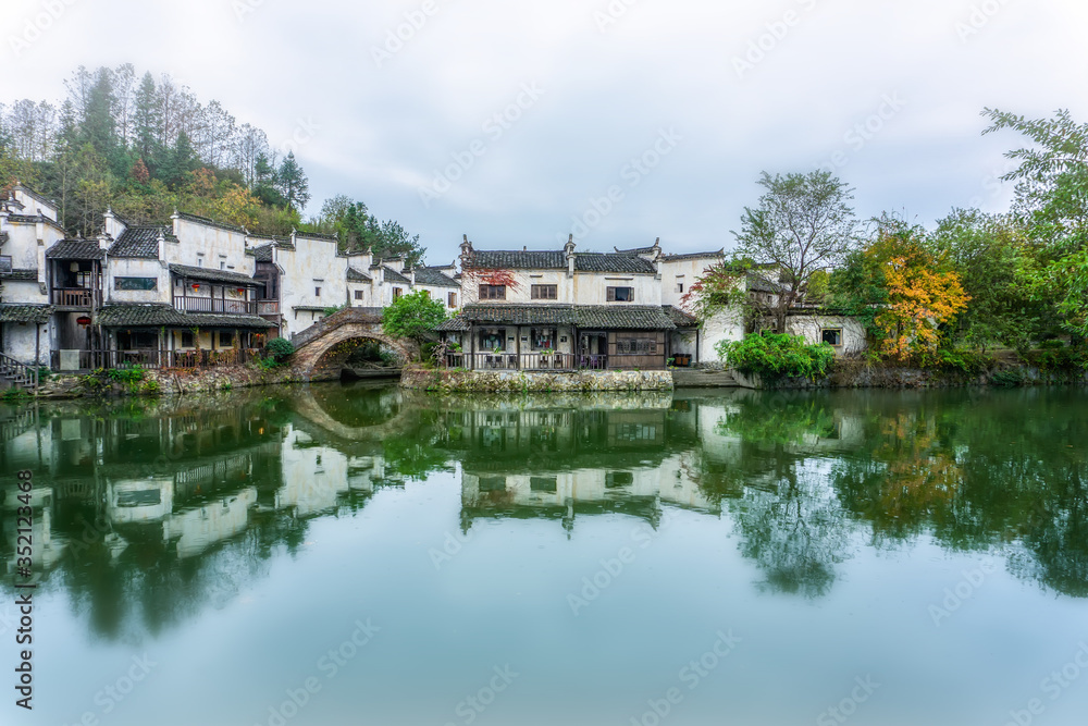 Natural landscape of Huangshan ancient village..