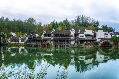 Natural landscape of Huangshan ancient village..