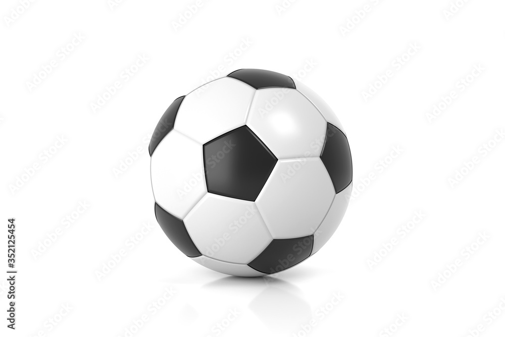 Football on white background. 3d rendering. Football on white background. 3d rendering.