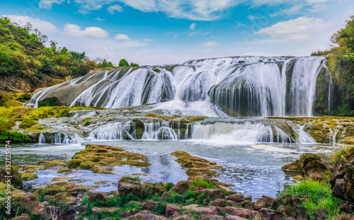 Natural landscape of Huangguoshu waterfall in Guizhou.. photo