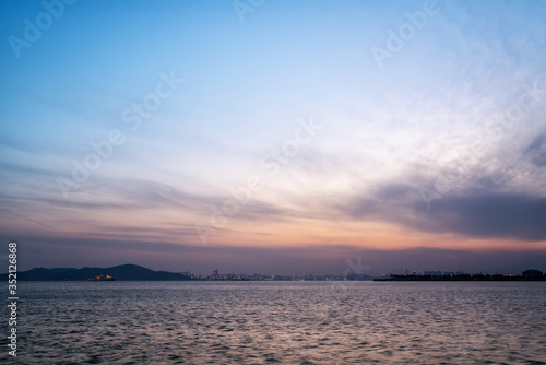 Beautiful sea view under sunset..