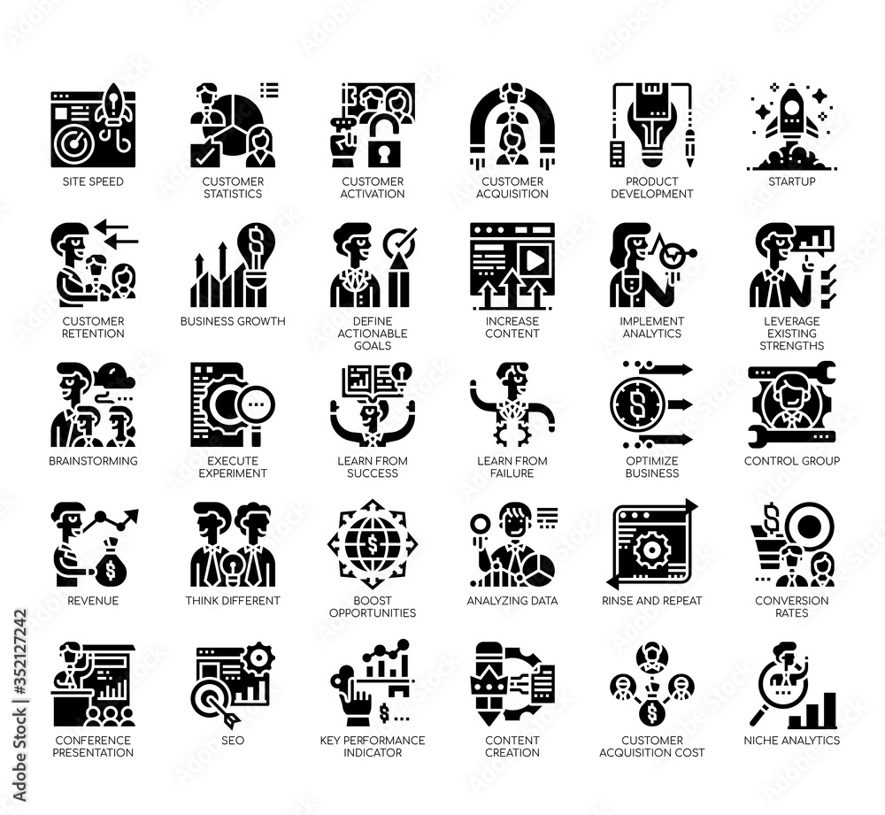 Set of growth hacking thin line and pixel perfect icons for any web and app project. Set of growth hacking thin line and pixel perfect icons for any web and app project.