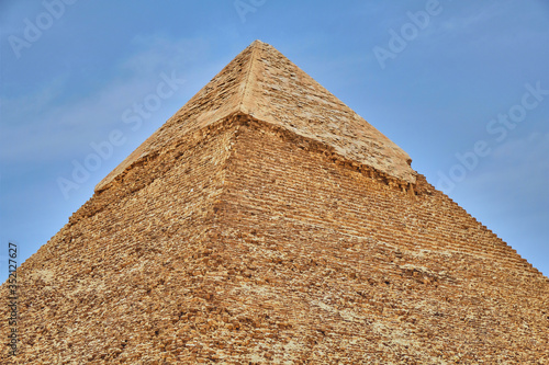 The Pyramid of Khafre  Pyramid of Chephren   the second-tallest of the Ancient Egyptian Pyramids of Giza  Giza Plateau  Cairo  Egypt