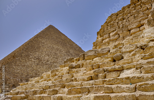 The Great Pyramid of Giza in the Giza pyramid complex in Cairo  Egypt