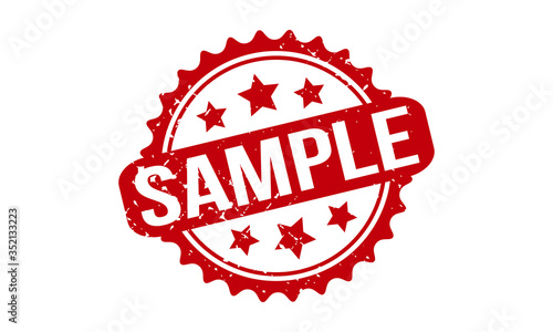 Sample Rubber Grunge Stamp Seal Vector Illustration