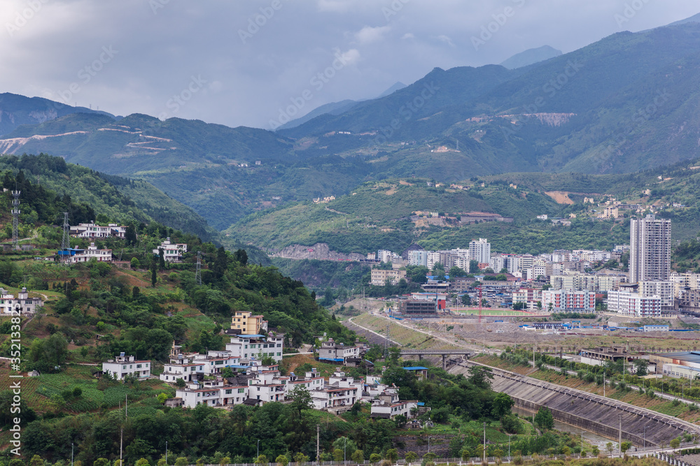 Beautiful view of country side from Wulong in Chongqing, China.