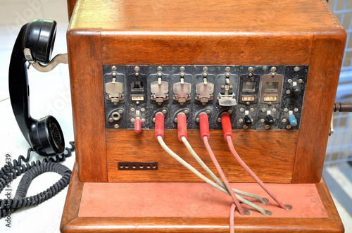 Foto Wooden switchboard from the 50s