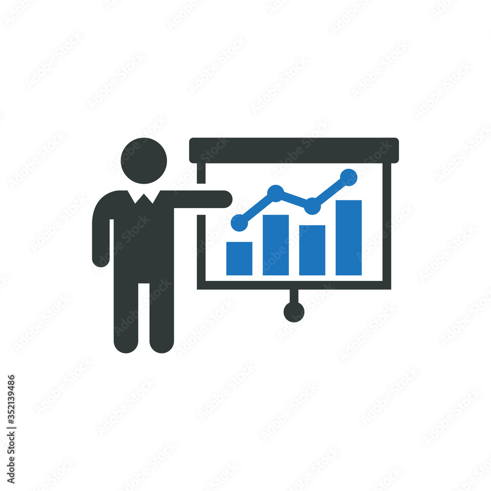 Business presentation icon Business presentation icon