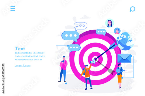 Direct Marketing channel . Vector illustration for web banner, infographics, mobile. 