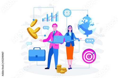 Generation X concept, Business people, Vector illustration for web banner, infographics, mobile. 