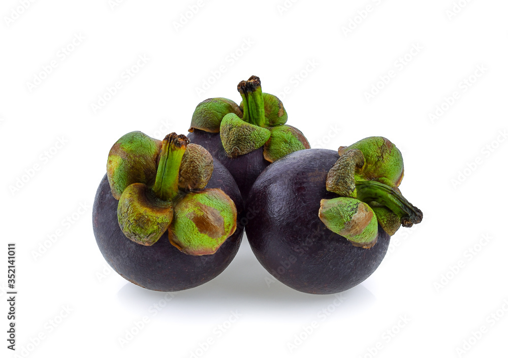 mangosteen on a white background mangosteen on a white background