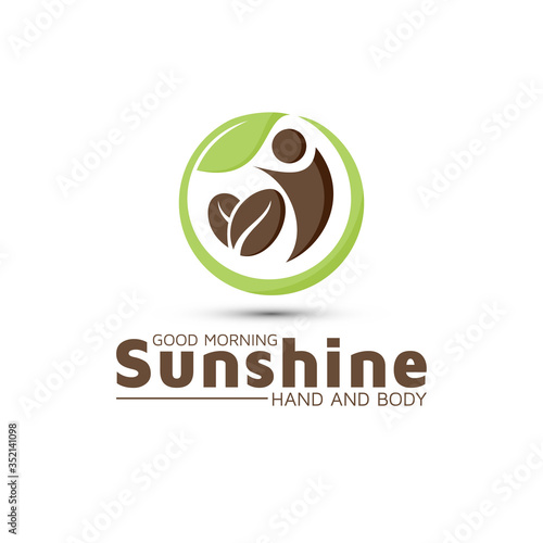 Sunshine coffee shop logo vector design