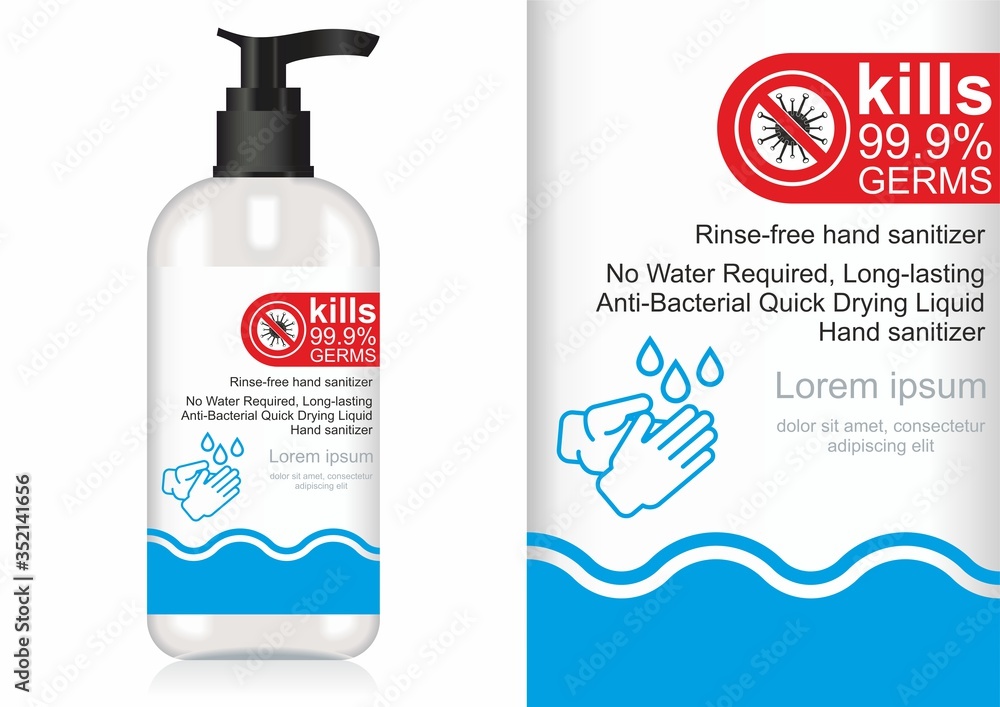 Antiseptic. Hand Sanitizer. Sanitizer icon. Anti bacterial and virus