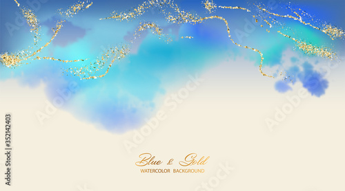 Fluid watercolor art