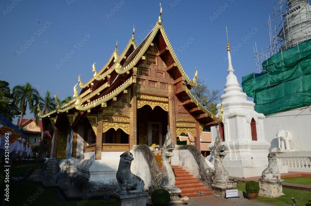 Viharn Lai Kham at Wat Phra Singh in Chiang Mai
